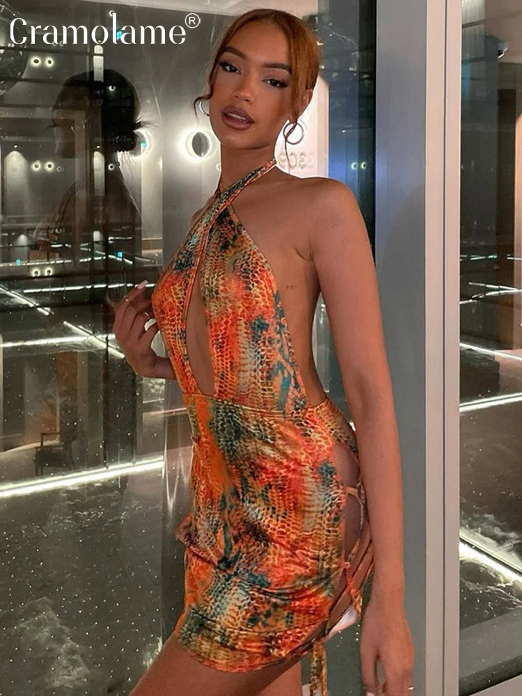 Printed Halter Neck Sleeveless Bodycon Mini Dress for Women Sexy Hollow Out Backless Party Club Beach Wrap Dresses 2022 Summer
Printed Halter Neck Sleeveless Bodycon Mini Dress for Women Sexy Hollow Out Backless Party Club Beach Wrap Dresses 2022 Summer