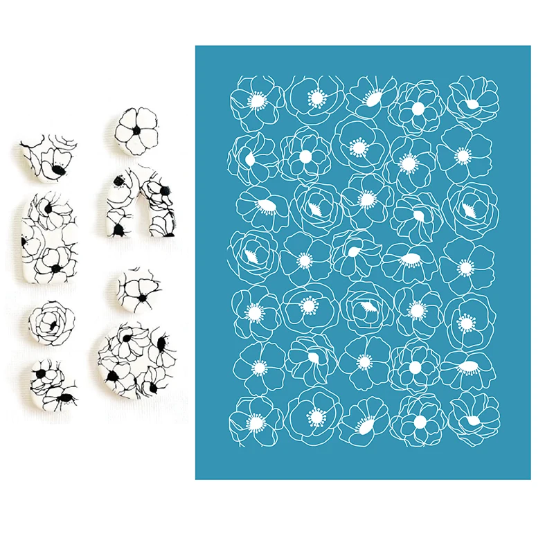 Reusable Silk Screen Stencils for Polymer Clay Flowers Geometric Silkscreen Printing for Jewelry Earrings
Reusable Silk Screen Stencils for Polymer Clay Flowers Geometric Silkscreen Printing for Jewelry Earrings