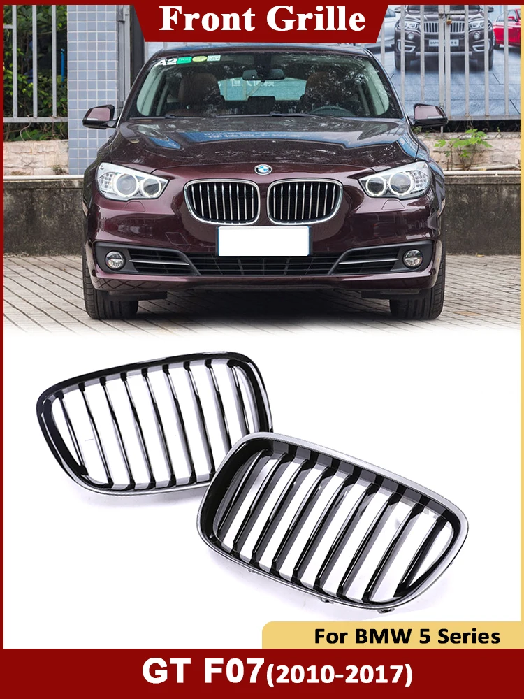 Single Slat Racing Grill Cover Front Bumper Kidney Grille Black For BMW 5 Series GT F07 2010-2016 520 528 530 Car Accessories
Single Slat Racing Grill Cover Front Bumper Kidney Grille Black For BMW 5 Series GT F07 2010-2016 520 528 530 Car Accessories