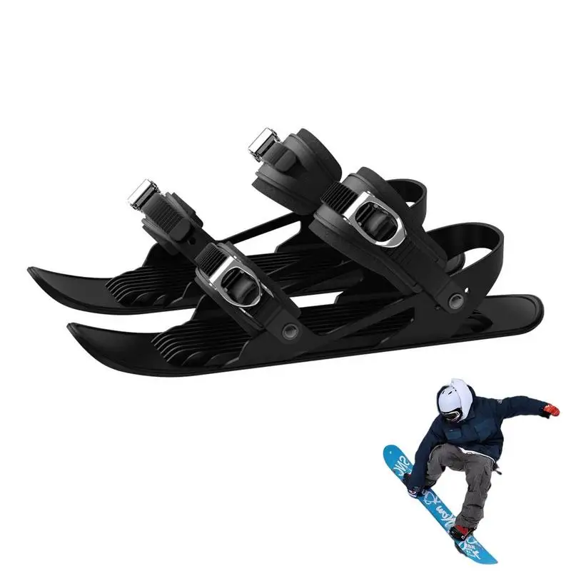 

Мини-коньки для катания на лыжах, короткие скейтборды, снегоступы, регулируемые ремешки, портативная Лыжная обувь, сноуборд для зимнего использования на открытом воздухе