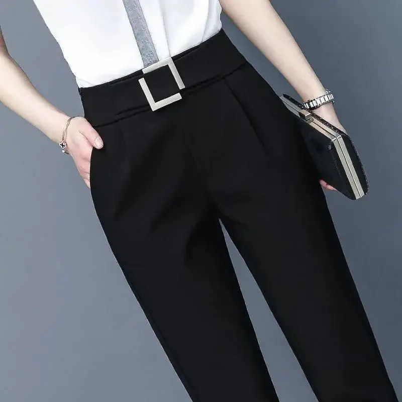 2023 New Autumn Spring Suits Wide Leg Pants Women's High Waist Casual Ankle-length Pants Female Solid Color Trousers T849
2023 New Autumn Spring Suits Wide Leg Pants Women's High Waist Casual Ankle-length Pants Female Solid Color Trousers T849