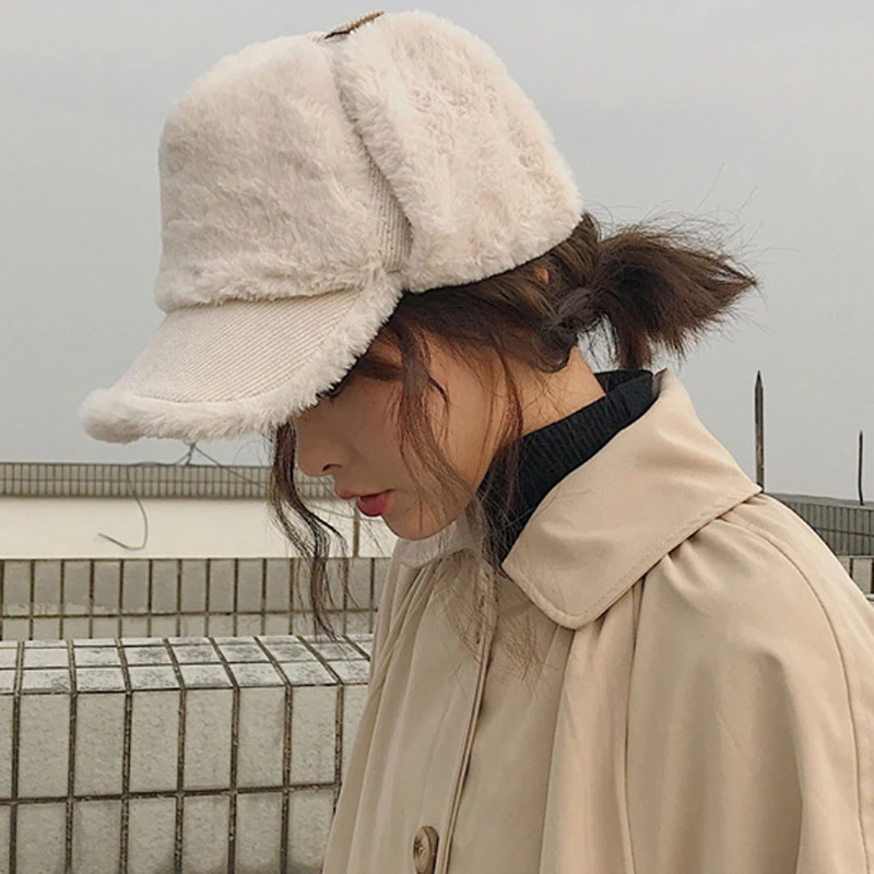 Bomber Hats Winter Men Women Warm Russian Furry Ushanka Hat with Earflap Baseball Cap Lamb Plush Ear Protection Casquette Cap
Bomber Hats Winter Men Women Warm Russian Furry Ushanka Hat with Earflap Baseball Cap Lamb Plush Ear Protection Casquette Cap