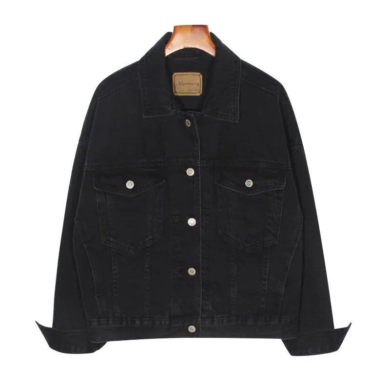 Spring Autumn Women Loose Denim Jacket Black Jeans Jacket Coat Women Simple Single Breasted Casual Basic Coat Outwear Female
Spring Autumn Women Loose Denim Jacket Black Jeans Jacket Coat Women Simple Single Breasted Casual Basic Coat Outwear Female