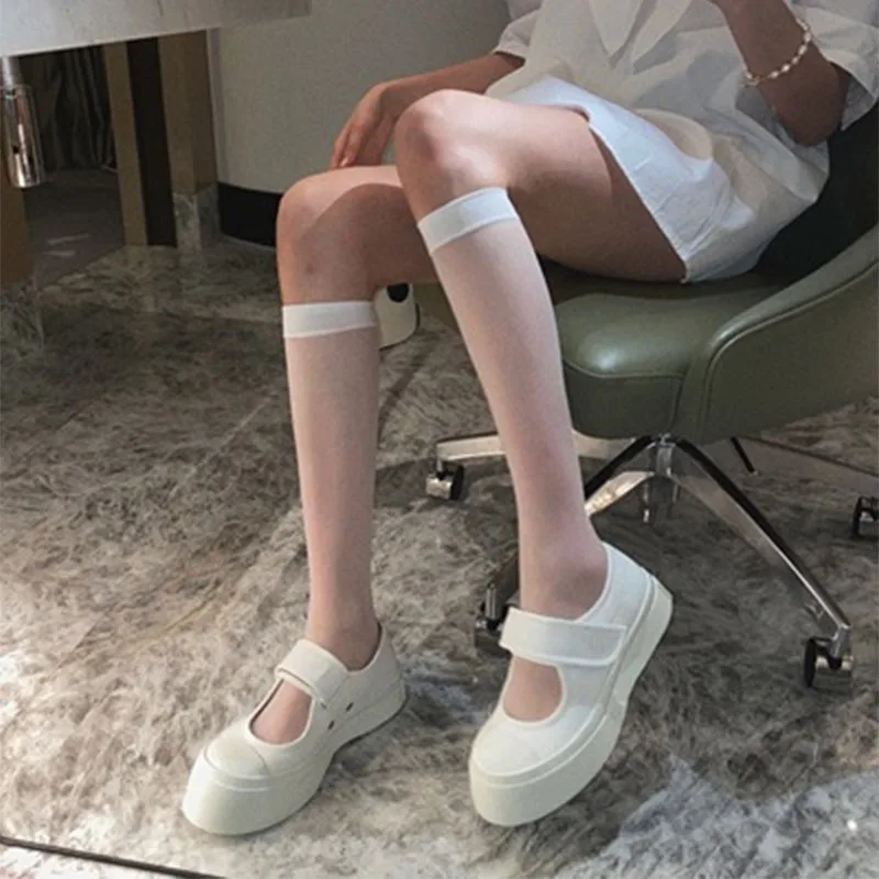 Sexy Transparent And Knee Hosiery Female Japanese Series INS Wind Summer Thin Mid Tube JK Shank Socks Tide
Sexy Transparent And Knee Hosiery Female Japanese Series INS Wind Summer Thin Mid Tube JK Shank Socks Tide
