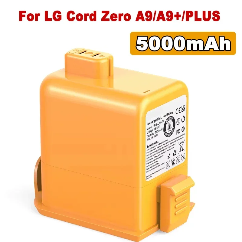 Сменная батарея для LG Cord Zero A9 A9S P9 A9K-CORE A9MAX A9T-Ultra A9N A9M Plus 25 55 V 5000mAh