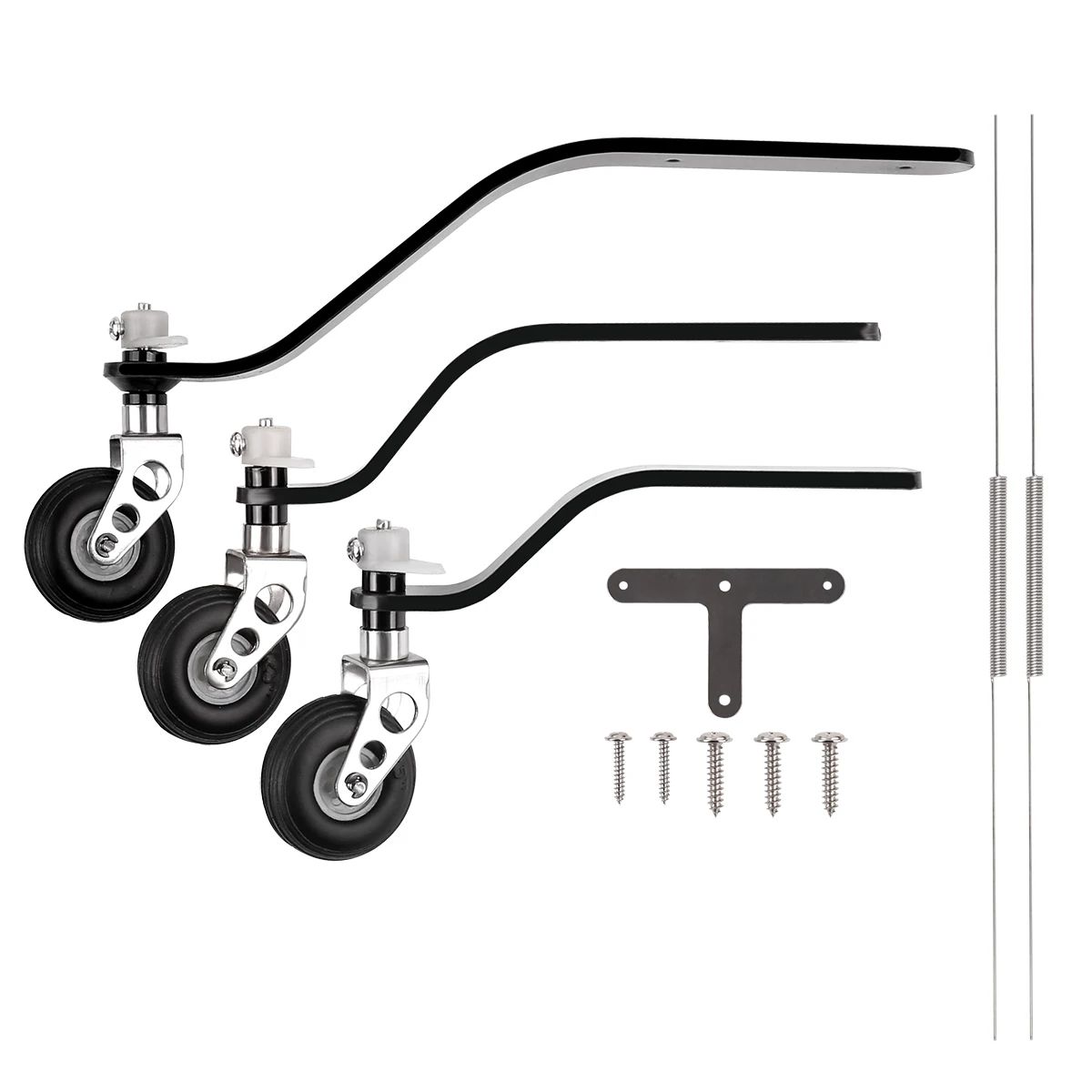 1Set Carbon Fiber Rear Landing Gear Support+PU Wheel Steering Kit For 26CC/50CC/100CC Gasoline Engine Fixed Wing Airplane Model 
1Set Carbon Fiber Rear Landing Gear Support+PU Wheel Steering Kit For 26CC/50CC/100CC Gasoline Engine Fixed Wing Airplane Model