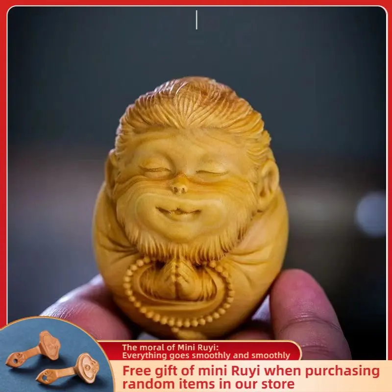 Boxwood Carved Originality【Celestial Being Monkey】Bring Wealth and Lucky Home Decoration Office Accessories Car Ornaments 6CM
Boxwood Carved Originality【Celestial Being Monkey】Bring Wealth and Lucky Home Decoration Office Accessories Car Ornaments 6CM