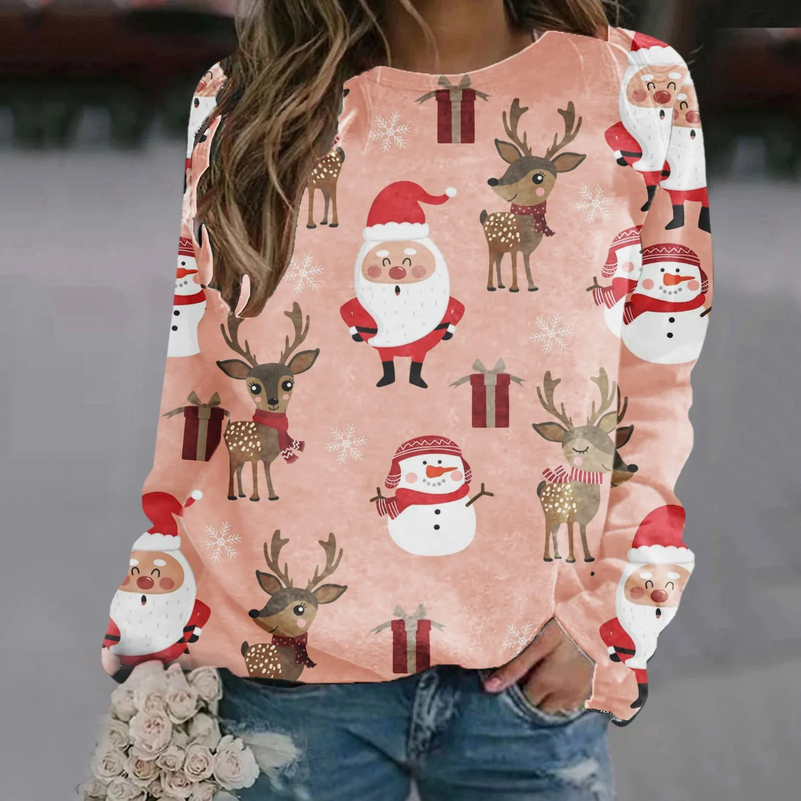 Women Christmas Fawn Snowflake Print Autumn And Winter Loose Dressy Sweatshirts for Women Cute Top Journey Sweatshirts for Women
Women Christmas Fawn Snowflake Print Autumn And Winter Loose Dressy Sweatshirts for Women Cute Top Journey Sweatshirts for Women