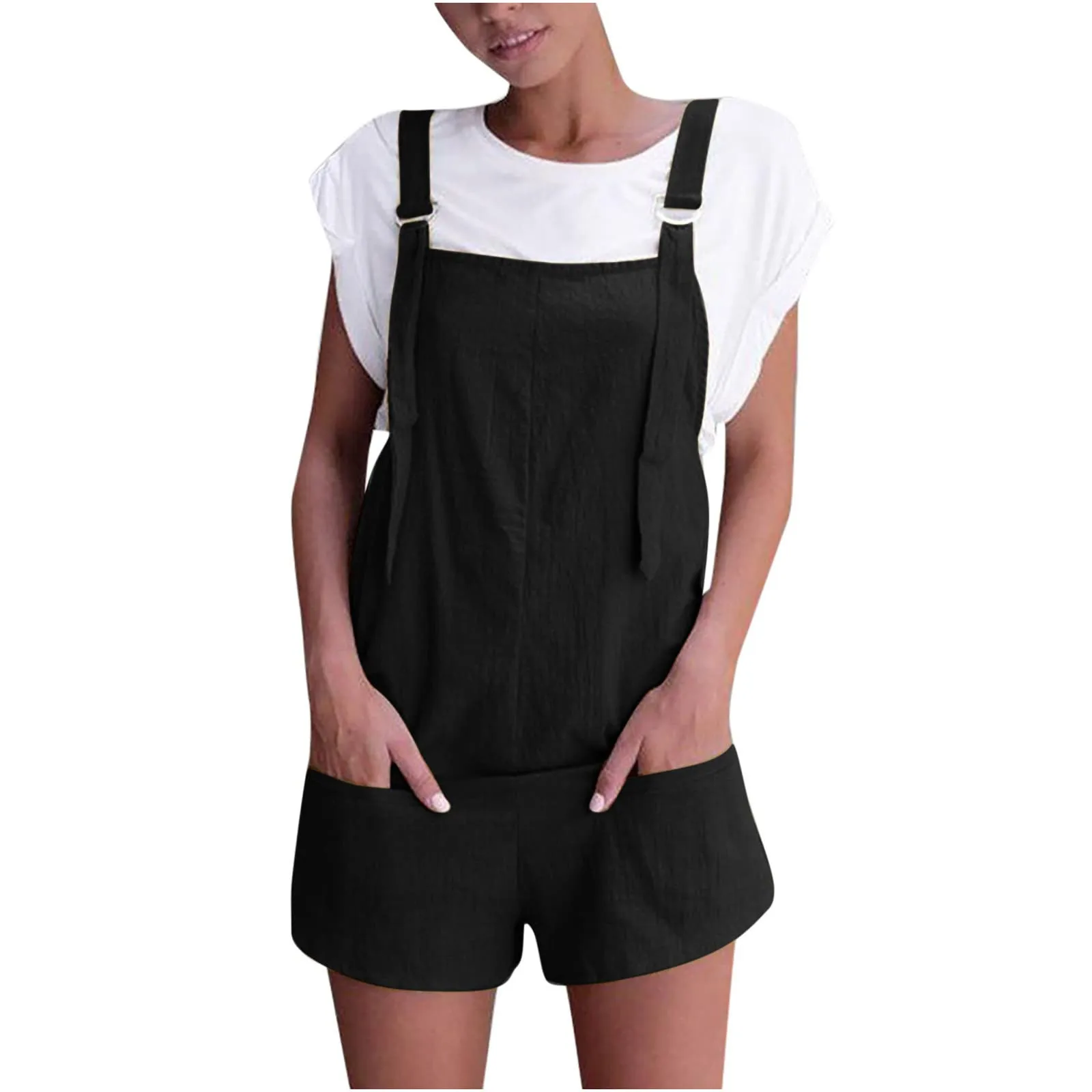 Women's Jumpsuits Adjustable Straps Rompers for Women Summer Comfortable Casual Suspender Shorts Solid Overalls Pockets Pants
Women's Jumpsuits Adjustable Straps Rompers for Women Summer Comfortable Casual Suspender Shorts Solid Overalls Pockets Pants