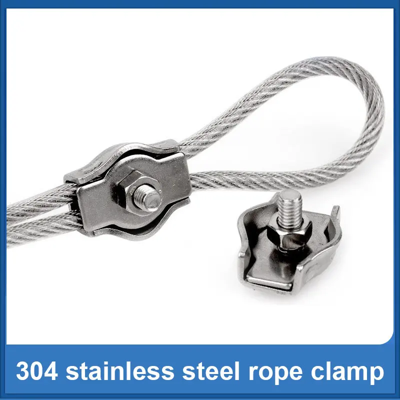 10PCS M2 M3 M4 M5 M6M8 M10 304 Stainless Steel Wire Rope Duplex Clamp Cable Chuck Fixing Clip
10PCS M2 M3 M4 M5 M6M8 M10 304 Stainless Steel Wire Rope Duplex Clamp Cable Chuck Fixing Clip