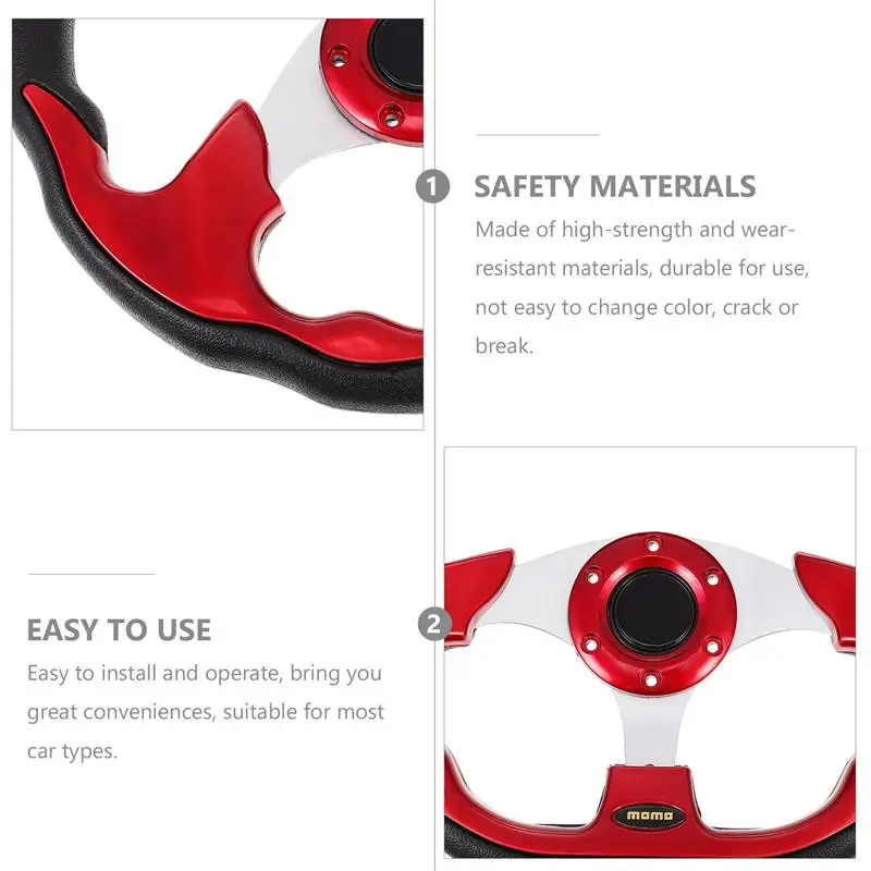 Steering Wheel Modified Racing Car Wheels Replacement Automotive Parts Drifting Red Pu Reinforced Stitching 
Steering Wheel Modified Racing Car Wheels Replacement Automotive Parts Drifting Red Pu Reinforced Stitching