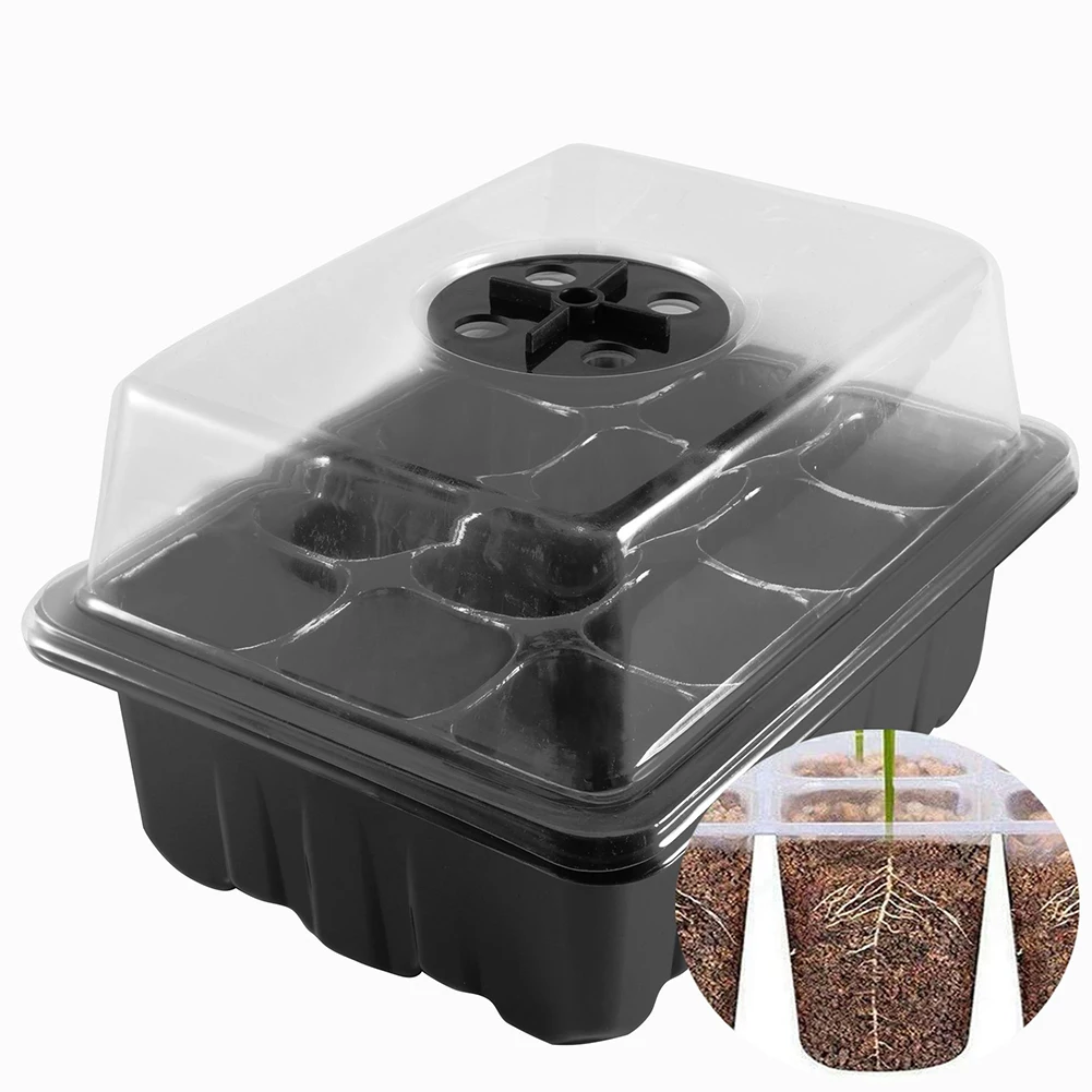 1 Sets Plastic Nursery Pot 12 Holes Seed Grow Planter Box Greenhouse Seeding Garden Seed Pot Tray plant Seedling Tray With Lids
1 Sets Plastic Nursery Pot 12 Holes Seed Grow Planter Box Greenhouse Seeding Garden Seed Pot Tray plant Seedling Tray With Lids