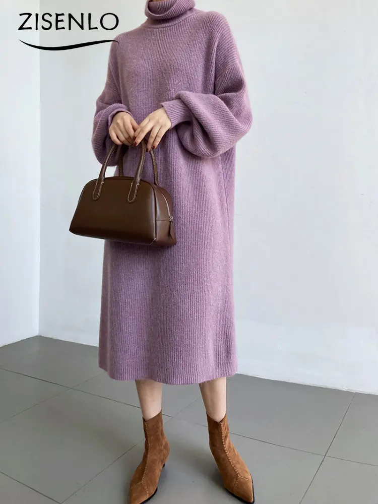 Autumn New Knitted Dress Mid-length Lazy Wind Lantern Sleeves High Collar Sweater Dress Warm Pullover Sweater Elegant Dresses
Autumn New Knitted Dress Mid-length Lazy Wind Lantern Sleeves High Collar Sweater Dress Warm Pullover Sweater Elegant Dresses