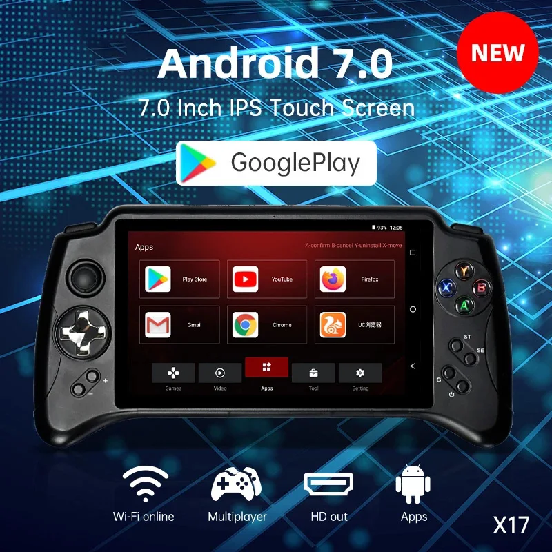 X17 Game Console 5000mAh Android Handheld 7-inch PSP Rocker Arcade Big Screen Handheld Touch Screen Nostalgic Retro Home Gifts.
X17 Game Console 5000mAh Android Handheld 7-inch PSP Rocker Arcade Big Screen Handheld Touch Screen Nostalgic Retro Home Gifts.