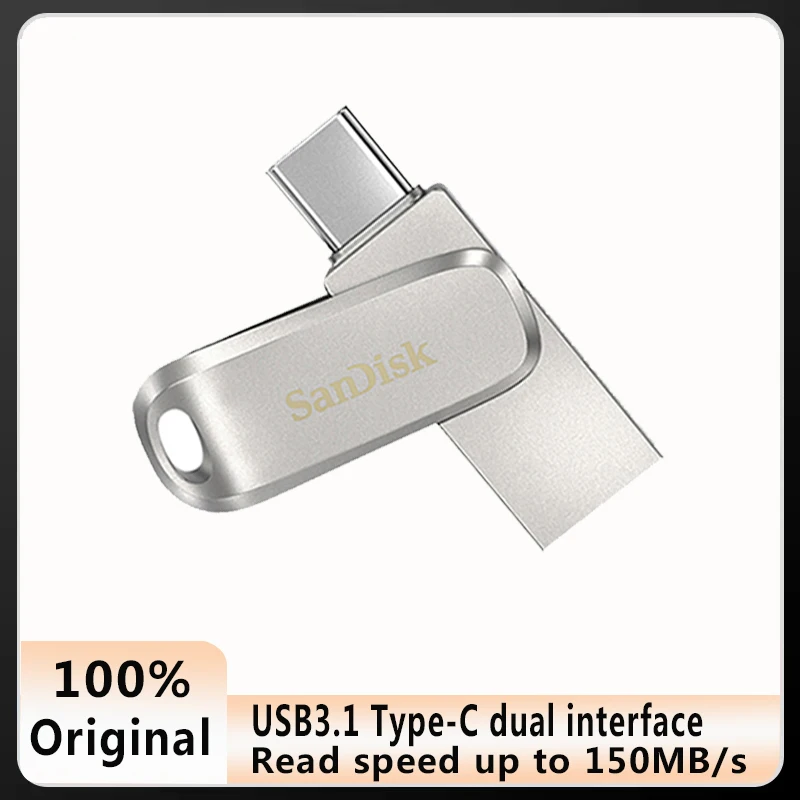 

SanDisk Flash Drive USB3.1 Metal OTG Phone Pendrive SDDDC4 512GB Stick Type C 256GB 128GB 64GB Usb Memories U 1TB Memory For pc