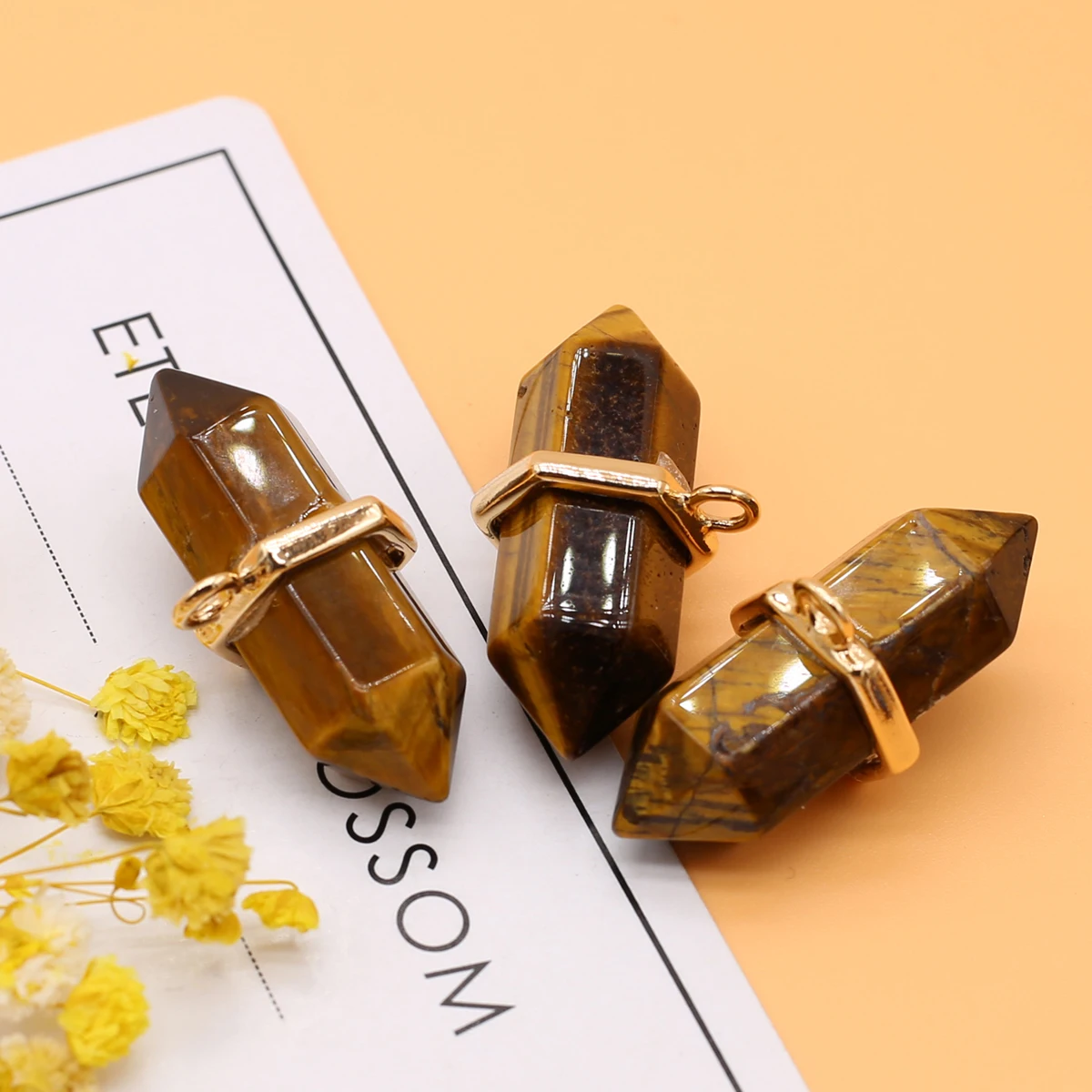 Gold Plated Tiger Eye Stone Rock Crystal Natural Stone Hexagon Prism Necklaces Pendant With Round Bead Women Jewelry
Gold Plated Tiger Eye Stone Rock Crystal Natural Stone Hexagon Prism Necklaces Pendant With Round Bead Women Jewelry