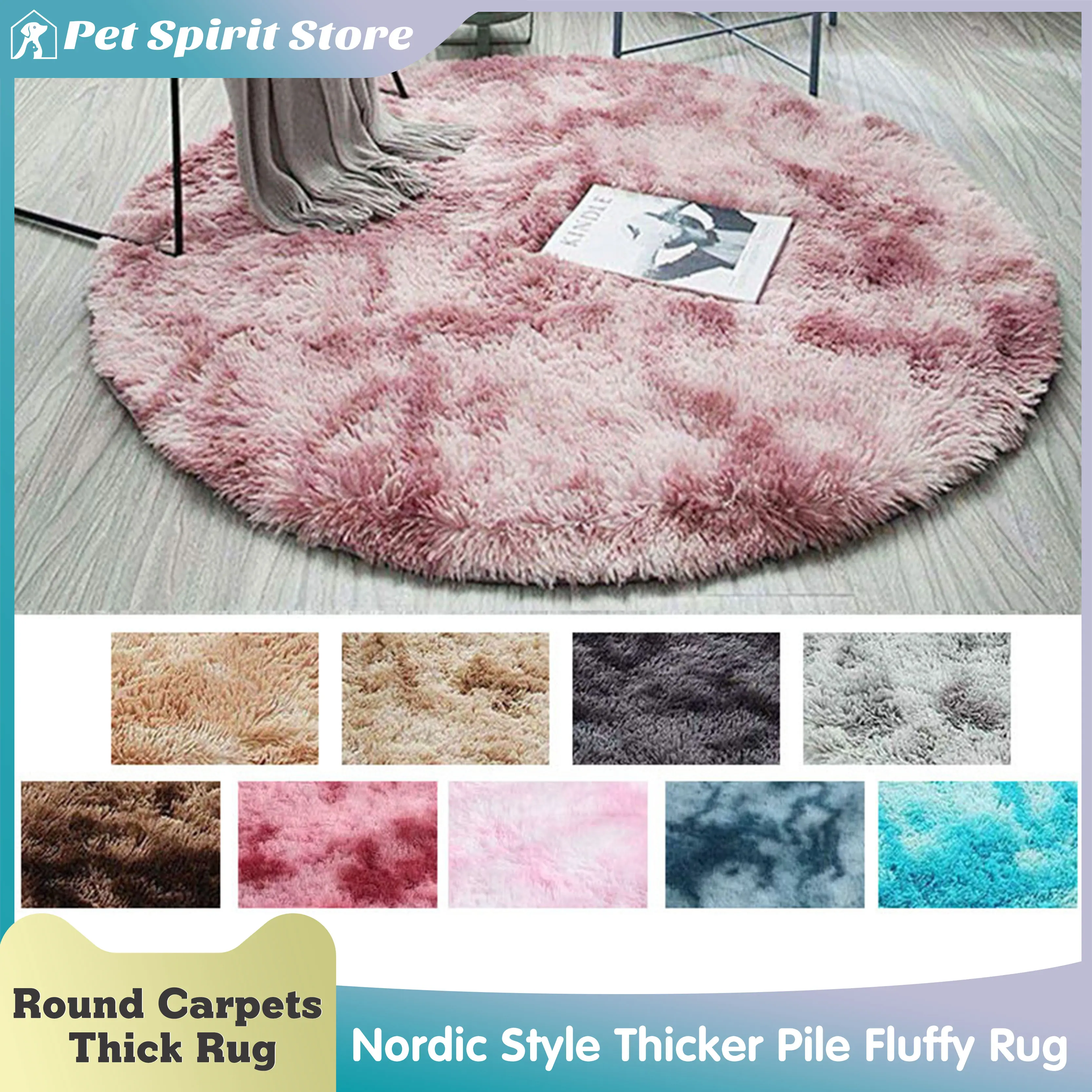 Plush Tie Dye Rug Round Carpets Thick Rug For Living Room Children Room Decoration Nordic Style Thicker Pile Fluffy Rug
Plush Tie Dye Rug Round Carpets Thick Rug For Living Room Children Room Decoration Nordic Style Thicker Pile Fluffy Rug