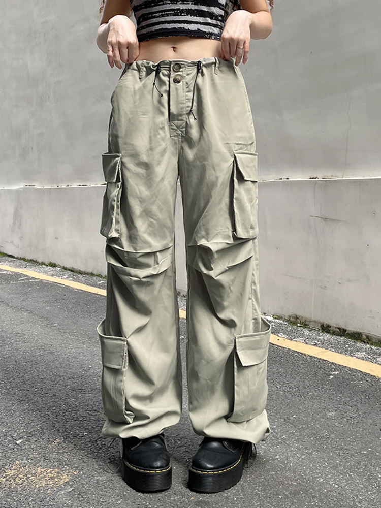 Darlingaga Streetwear Hip Hop Low Waist Cargo Pants Women Casual Solid Pockets Baggy Wide Leg Trousers Oversized Sweatpants 90s
Darlingaga Streetwear Hip Hop Low Waist Cargo Pants Women Casual Solid Pockets Baggy Wide Leg Trousers Oversized Sweatpants 90s