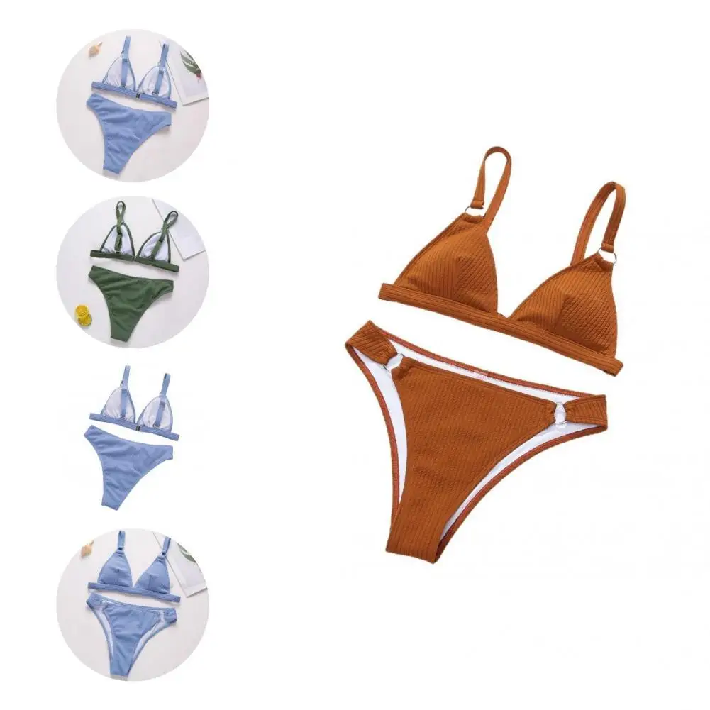 Three-point 2 Pcs/Set Chic Hoop Women Swimsuit Breathable Bathing Suit Soft for Beach
Three-point 2 Pcs/Set Chic Hoop Women Swimsuit Breathable Bathing Suit Soft for Beach