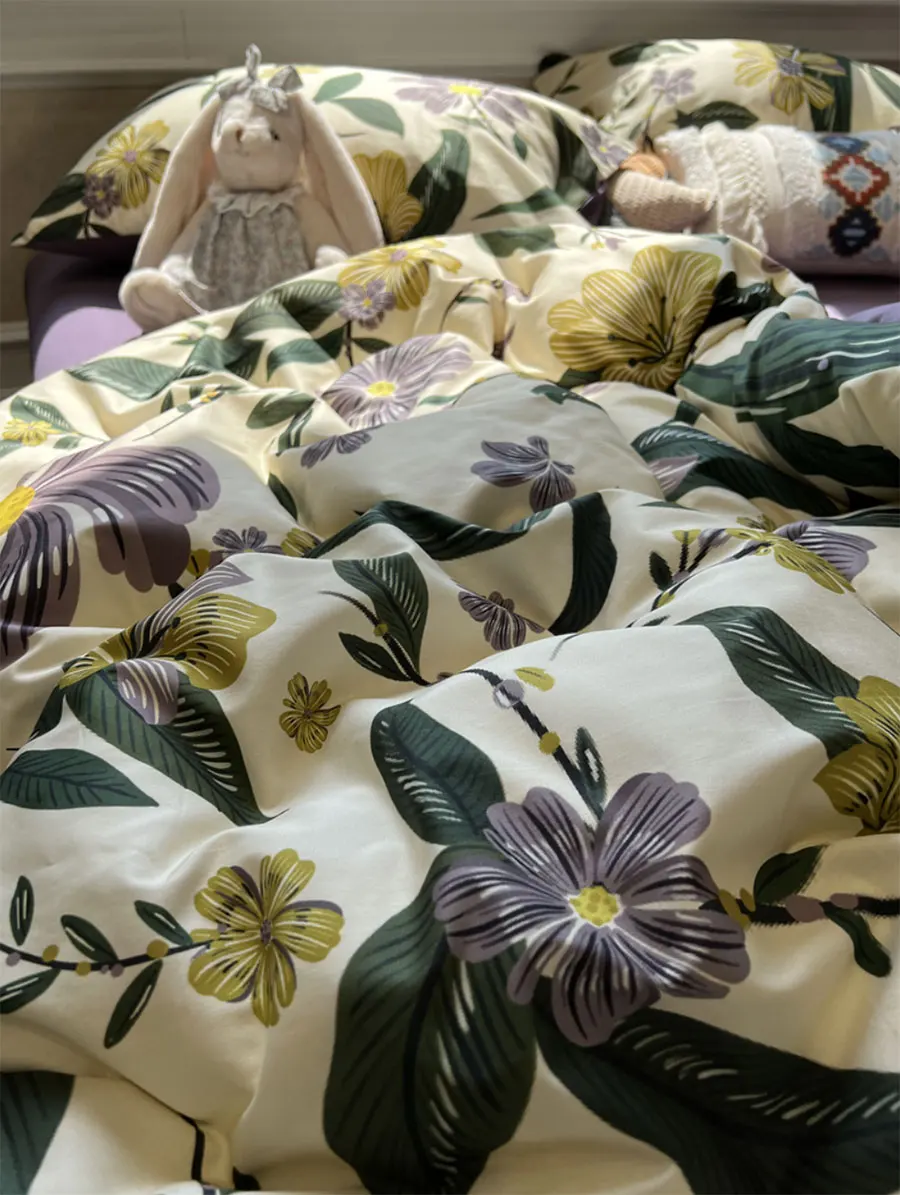 Vintage romantic pastoral flower purple bedding set,full queen king retro cotton home textile bed sheet pillow case quilt cover
Vintage romantic pastoral flower purple bedding set,full queen king retro cotton home textile bed sheet pillow case quilt cover