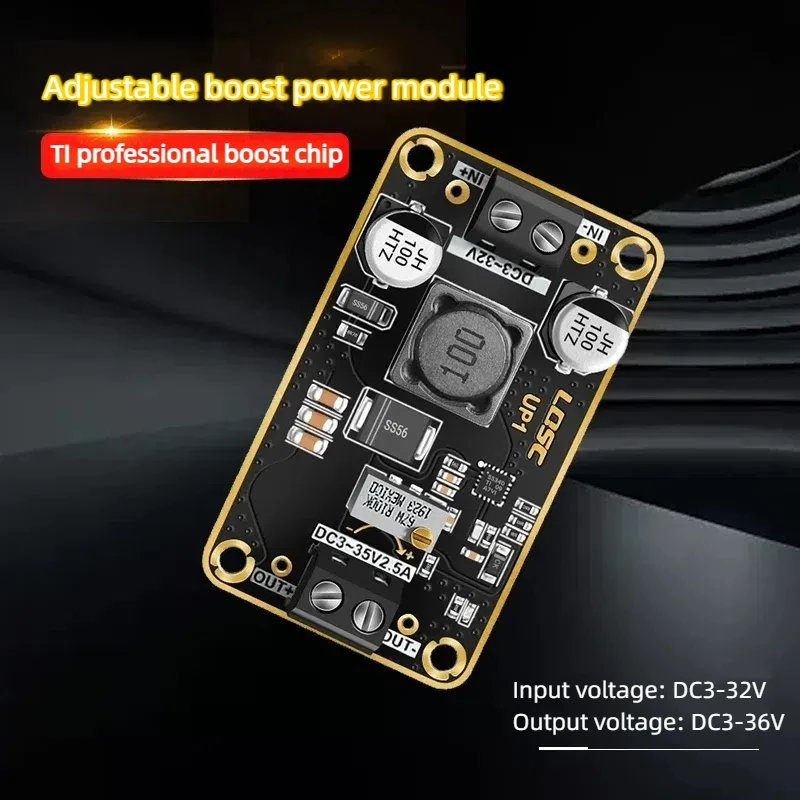 Регулируемый модуль повышения мощности постоянного тока от 3 В до 32 В до 3-36 В, 72 Вт, плата регулятора 
Регулируемый модуль повышения мощности постоянного тока от 3 В до 32 В до 3-36 В, 72 Вт, плата регулятора