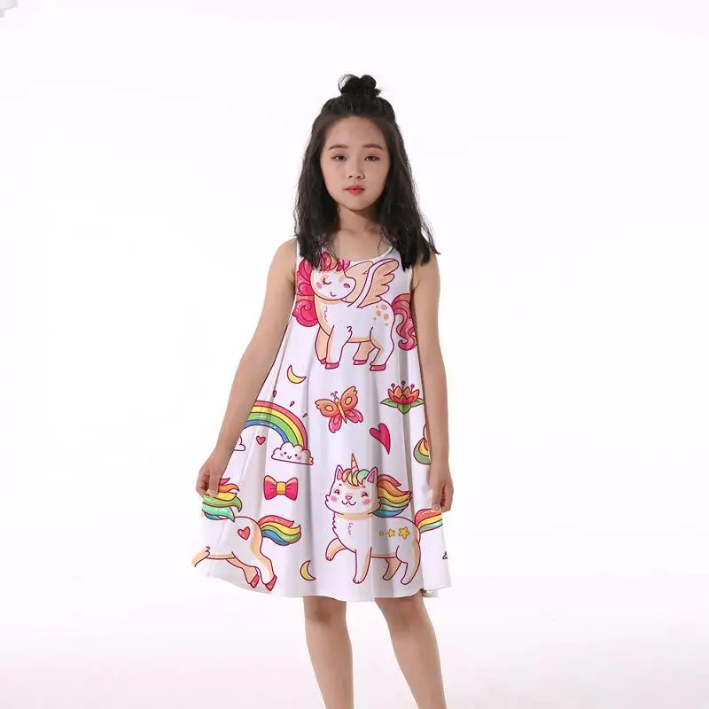 2022 Hot Sale Baby Girl Summer Cartoon Rainbow Unicorn Print Kids Dress Girls Boutique Summer Clothing Birthday Party Dresses
2022 Hot Sale Baby Girl Summer Cartoon Rainbow Unicorn Print Kids Dress Girls Boutique Summer Clothing Birthday Party Dresses