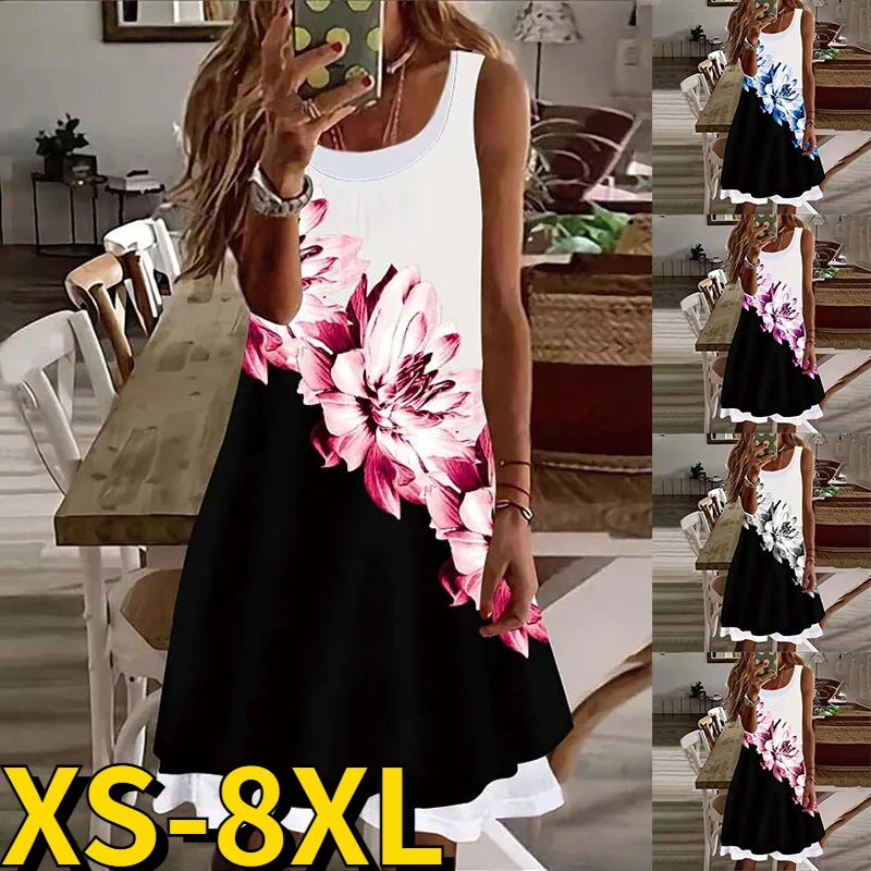 Women's U-neck New Design Printing Dress Retro Elegance Slim Skirt Summer Fashion Sexy Sleeveless Skirt Trend Knee-length Skirt
Women's U-neck New Design Printing Dress Retro Elegance Slim Skirt Summer Fashion Sexy Sleeveless Skirt Trend Knee-length Skirt