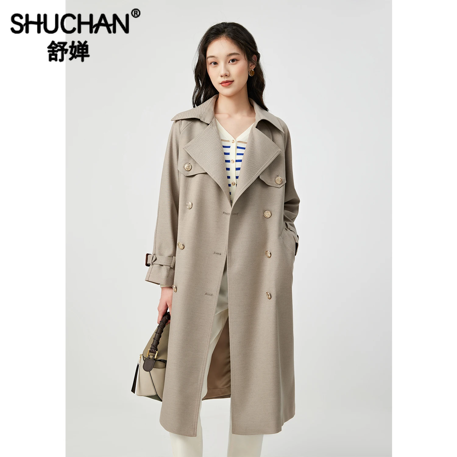 SHUCHAN Jackets for Women Abrigos Mujer Invierno Long Office Lady Adjustable Waist Double Breasted Solid Trench Coat
SHUCHAN Jackets for Women Abrigos Mujer Invierno Long Office Lady Adjustable Waist Double Breasted Solid Trench Coat
