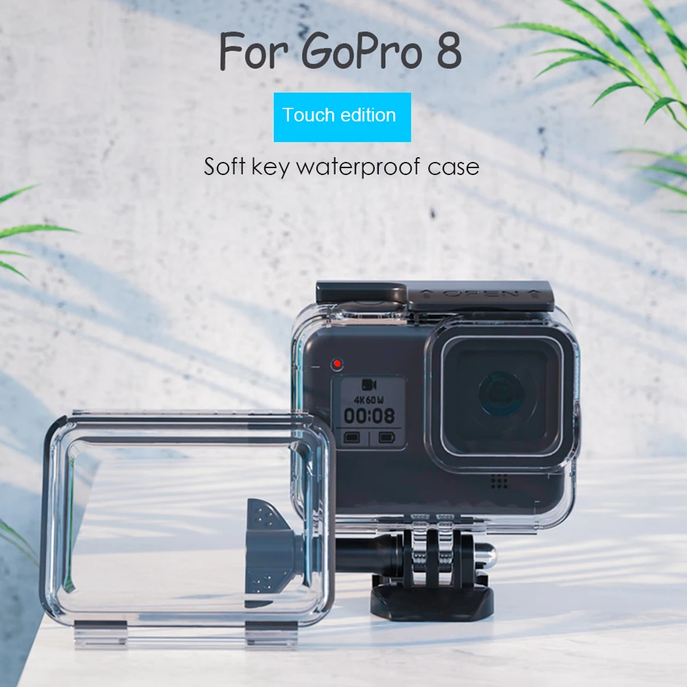 Rubber Button 30m Underwater Diving Waterproof Case Sufficient Enduring Ruggedness Cover for GoPro HERO 8 Black
Rubber Button 30m Underwater Diving Waterproof Case Sufficient Enduring Ruggedness Cover for GoPro HERO 8 Black