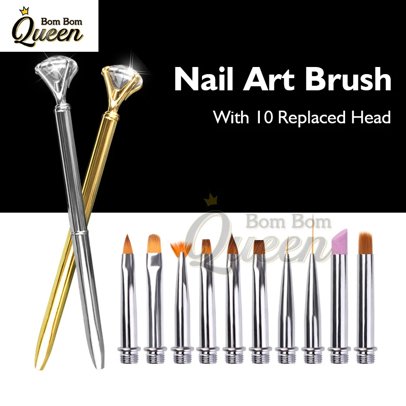 10PC Nail Art Brush With Replacement Head & 1PC Fashion Brush Handle DIY Manicure Tool For Acrylic UV Gel Drawing Painting Brush
10PC Nail Art Brush With Replacement Head & 1PC Fashion Brush Handle DIY Manicure Tool For Acrylic UV Gel Drawing Painting Brush