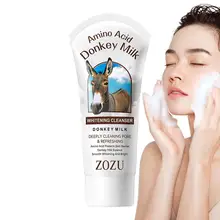 Amino Acid Donkey Milk Face Cleanser 100ml Face Cleansing Whitening Foam Oil Control Deep Pore Cleaning Gentle Facial Skin Care