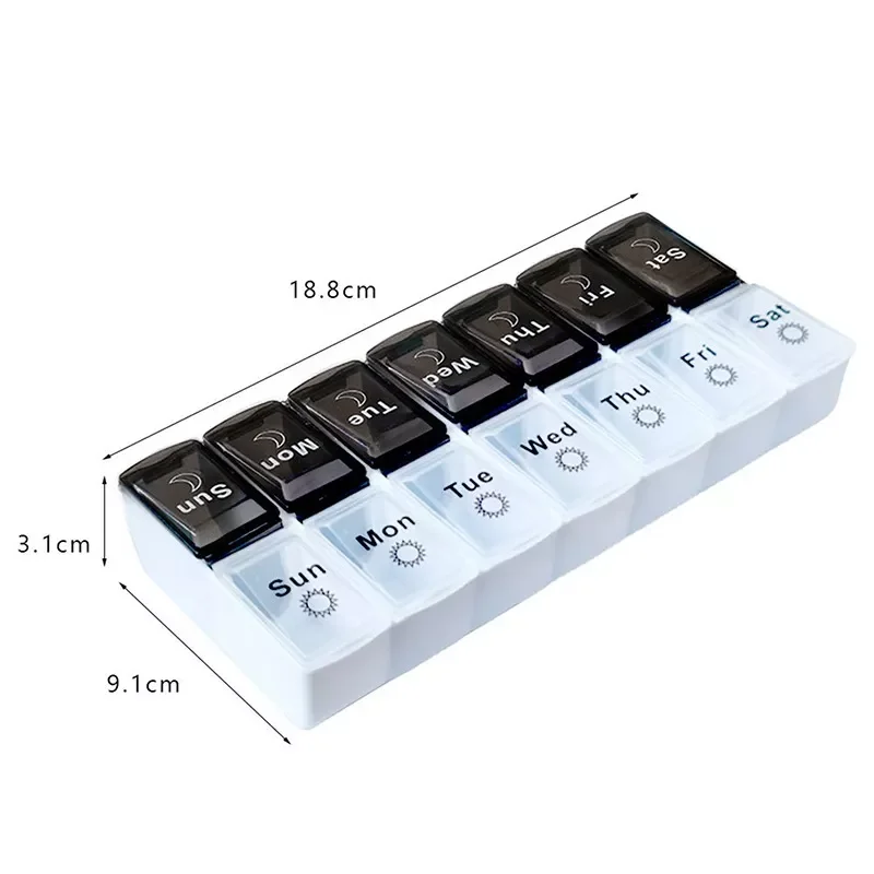 2022 Weekly Medicine Pill Box Portable Travel Storage Vitamin Box Sort Tablet Holder Organizer Container Pill Medicine Case
2022 Weekly Medicine Pill Box Portable Travel Storage Vitamin Box Sort Tablet Holder Organizer Container Pill Medicine Case