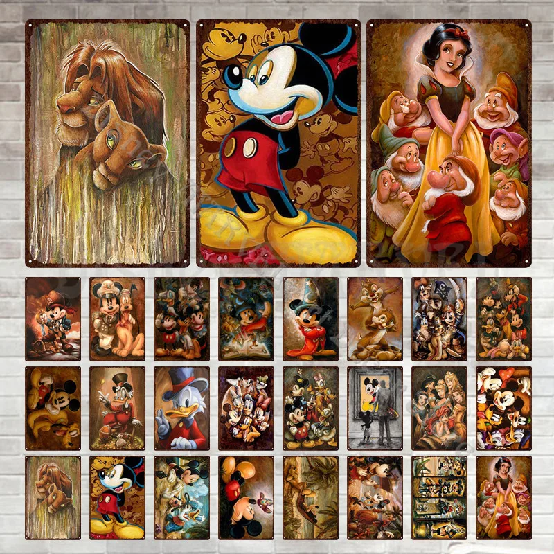 Disney Vintage Metal Sign Mickey Mouse and Donald Duck Tin Plaque Metal Wall Stickers Retro Style Tin Poster Man Cave Home Decor
Disney Vintage Metal Sign Mickey Mouse and Donald Duck Tin Plaque Metal Wall Stickers Retro Style Tin Poster Man Cave Home Decor