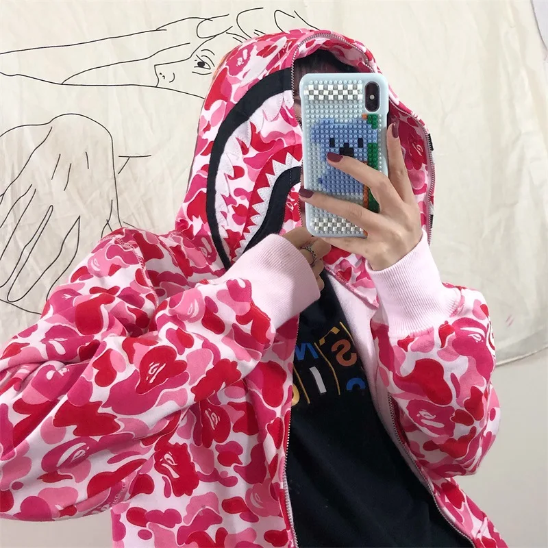 Camo Hoodie Women Autumn Fashion Couple Sports Hoodie Bapes Shark Street Zipper Cardigan Hip Hop Clothing Men Cotton Jacket Tops
Camo Hoodie Women Autumn Fashion Couple Sports Hoodie Bapes Shark Street Zipper Cardigan Hip Hop Clothing Men Cotton Jacket Tops