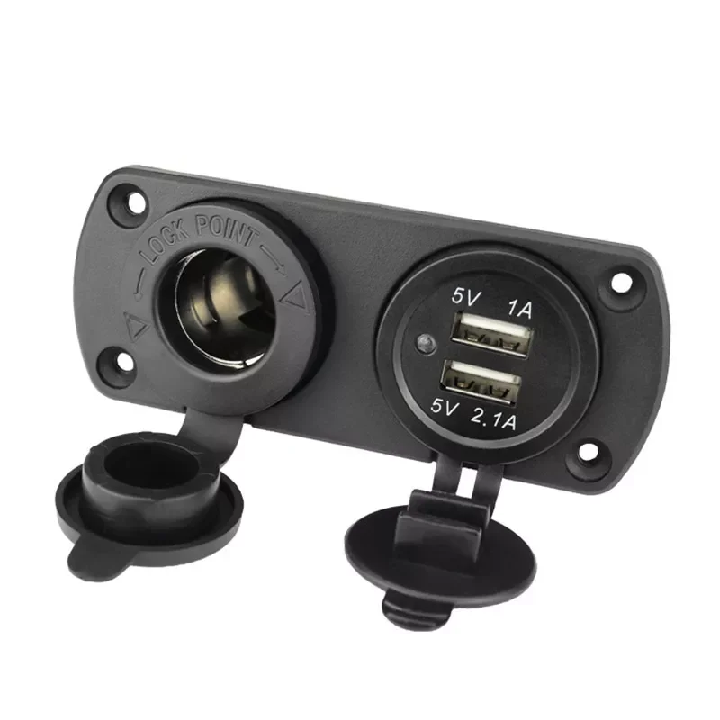 Lighter Socket Splitter 12V Dual USB Charger Power Adapter Outlet for Car Boat Marine Motorcycle Scooter RV DIY Kit
Lighter Socket Splitter 12V Dual USB Charger Power Adapter Outlet for Car Boat Marine Motorcycle Scooter RV DIY Kit