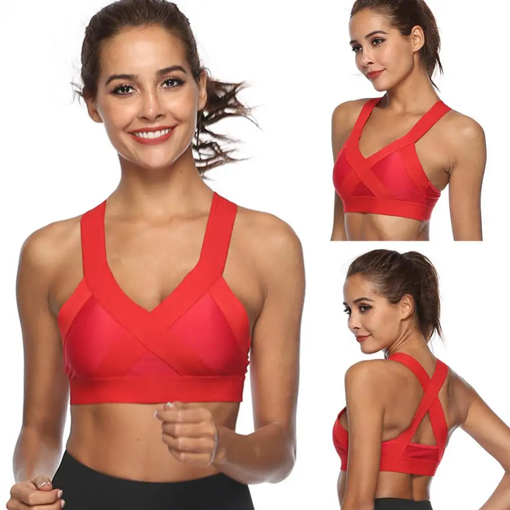 Women Padded Wireless V Neck Cross Back Bra Quick Dry Sports Gym Yoga Crop Top
Women Padded Wireless V Neck Cross Back Bra Quick Dry Sports Gym Yoga Crop Top
