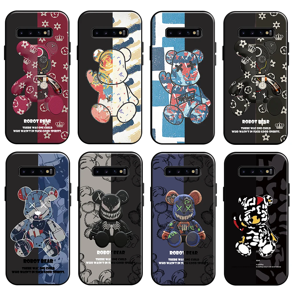 Luxury Fashion Bear Phone Case For Samsung Galaxy S10 5G S10E S10 Lite S10 Plus Soft Back Liquid Silicon Black Funda Coque
Luxury Fashion Bear Phone Case For Samsung Galaxy S10 5G S10E S10 Lite S10 Plus Soft Back Liquid Silicon Black Funda Coque