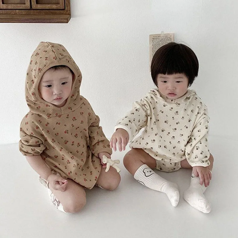 Hooded Jumpsuit One piece Outfit Waffle Print Cotton Long Sleeve Toddler Baby Boys Girl Romper Spring Autumn Baby Girls Clothes
Hooded Jumpsuit One piece Outfit Waffle Print Cotton Long Sleeve Toddler Baby Boys Girl Romper Spring Autumn Baby Girls Clothes