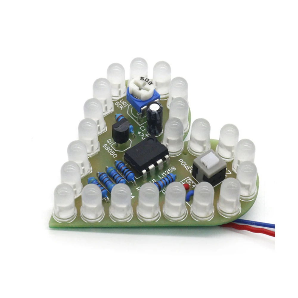 DIY Kit Heart Shape Breathing Lamp Kit DC 4V-6V Breathing LED Suite Red White Blue Green DIY Electronic Production for Learning
DIY Kit Heart Shape Breathing Lamp Kit DC 4V-6V Breathing LED Suite Red White Blue Green DIY Electronic Production for Learning