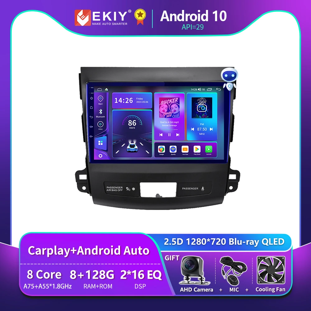 EKIY T900 8G 128G для Mitsubishi Outlander xl 2 2005 2006 2007 2008 - 2011 Автомобильная радионавигация GPS Auto Android Carplay Беспроводная мультимедийная система Blu-ray QLED № 2 Din DVD-плеер Головное устройство
EKIY T900 8G 128G для Mitsubishi Outlander xl 2 2005 2006 2007 2008 - 2011 Автомобильная радионавигация GPS Auto Android Carplay Беспроводная мультимедийная система Blu-ray QLED № 2 Din DVD-плеер Головное устройство