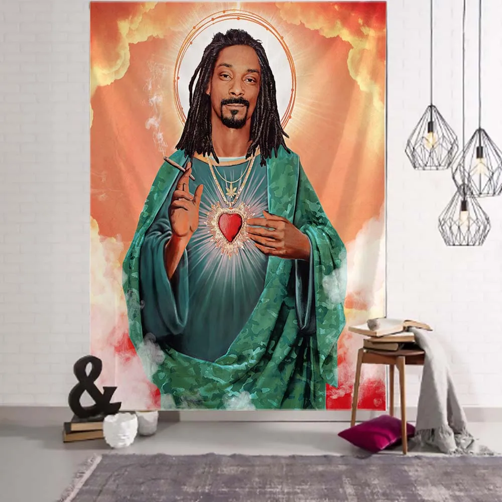 FBH Snoop Dogg Tapestry Rapper Jesus Wall Hanging Mystical Psychedelic Boho Aesthetic Room Hippie Bedroom Background Decor
FBH Snoop Dogg Tapestry Rapper Jesus Wall Hanging Mystical Psychedelic Boho Aesthetic Room Hippie Bedroom Background Decor