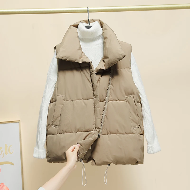 Winter Clothes Women 2022 New Korean Style Mid-Length Waistcoat Solid Color Outerwear Cotton Vest for Women
Winter Clothes Women 2022 New Korean Style Mid-Length Waistcoat Solid Color Outerwear Cotton Vest for Women