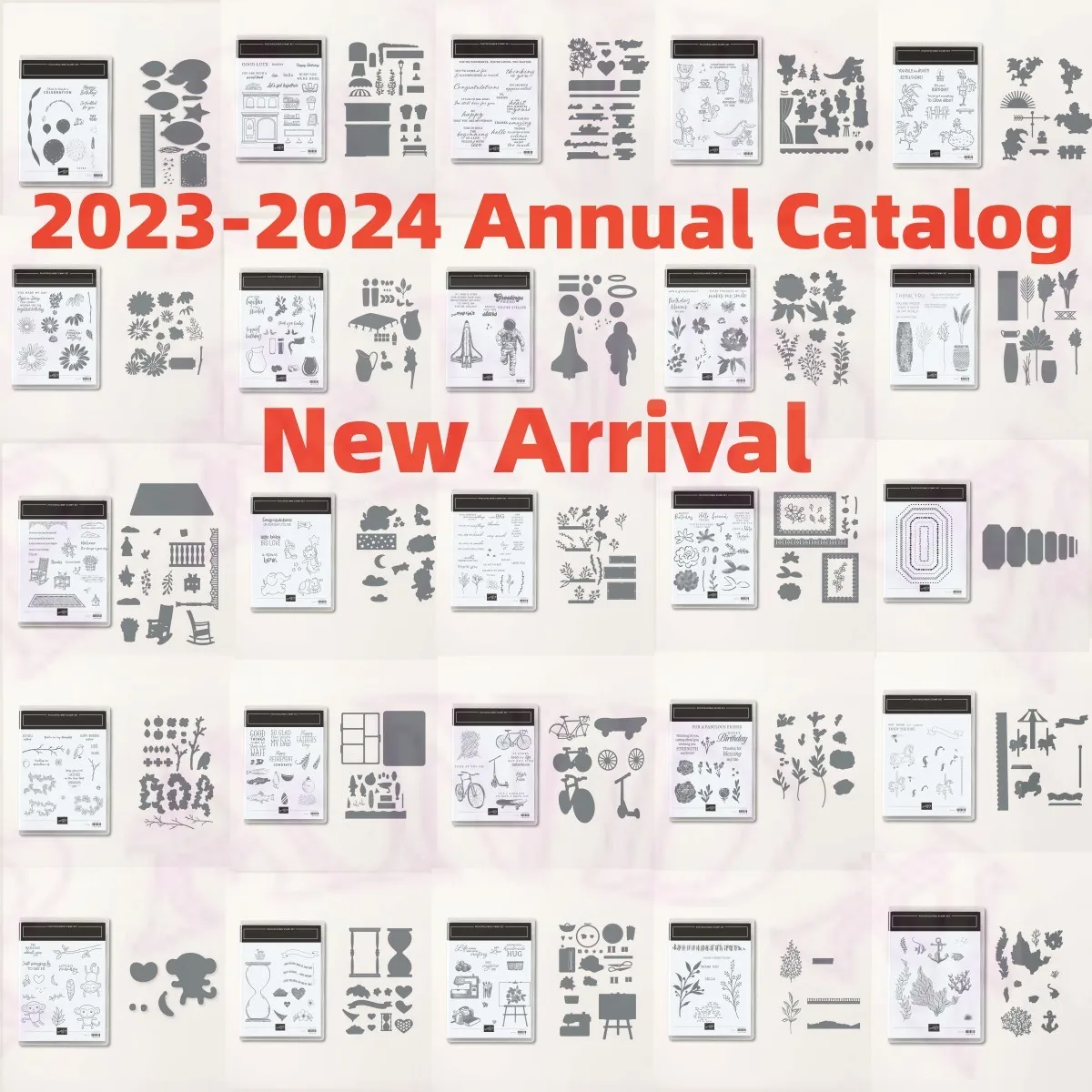 New 2023-2024 Annual Catalog Metal Cutting Dies and Clear Stamps Stencil Embossing Mold Craft Scrapbook Paper Knife Blade Punch
New 2023-2024 Annual Catalog Metal Cutting Dies and Clear Stamps Stencil Embossing Mold Craft Scrapbook Paper Knife Blade Punch