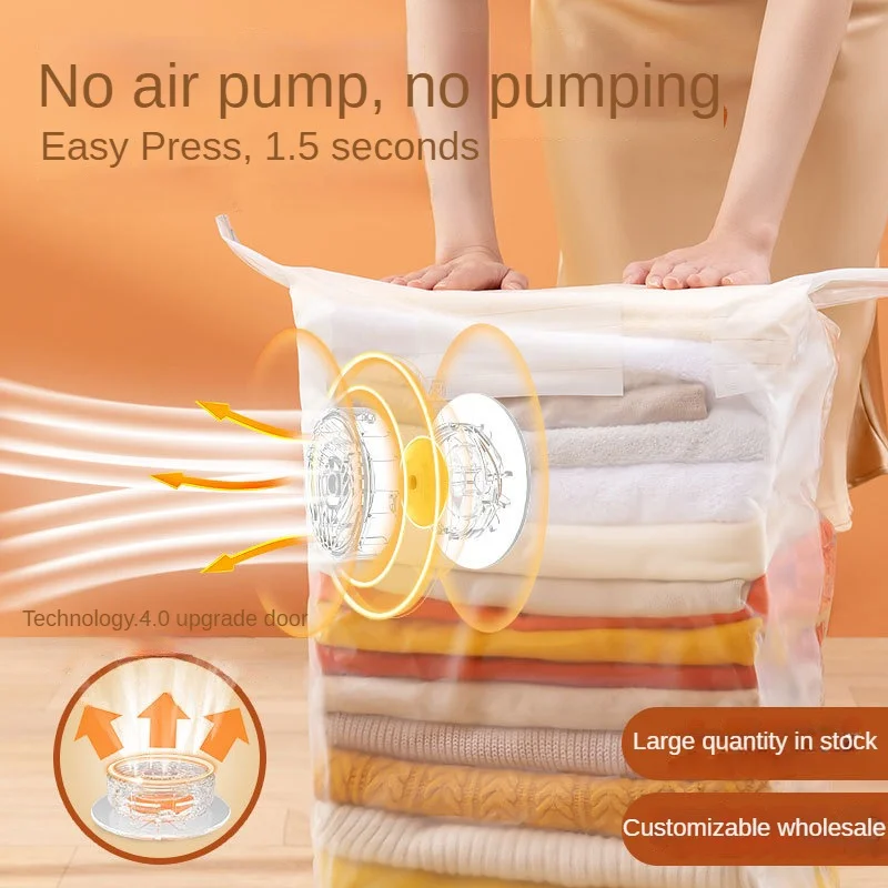 No Need Pump Vacuum Bags Large Plastic Storage Bags for Storing Clothes blankets Compression Empty Bag Covers Travel Accessories
No Need Pump Vacuum Bags Large Plastic Storage Bags for Storing Clothes blankets Compression Empty Bag Covers Travel Accessories
