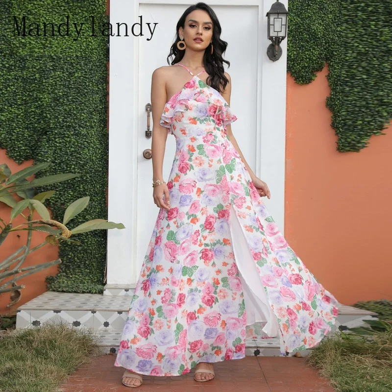 Женское элегантное платье с цветочным принтом Mandylandy Y2K Harajuku, модное платье-трапеция с высокой талией, с лямкой на шее и Боковым Разрезом, ули...
Женское элегантное платье с цветочным принтом Mandylandy Y2K Harajuku, модное платье-трапеция с высокой талией, с лямкой на шее и Боковым Разрезом, ули...