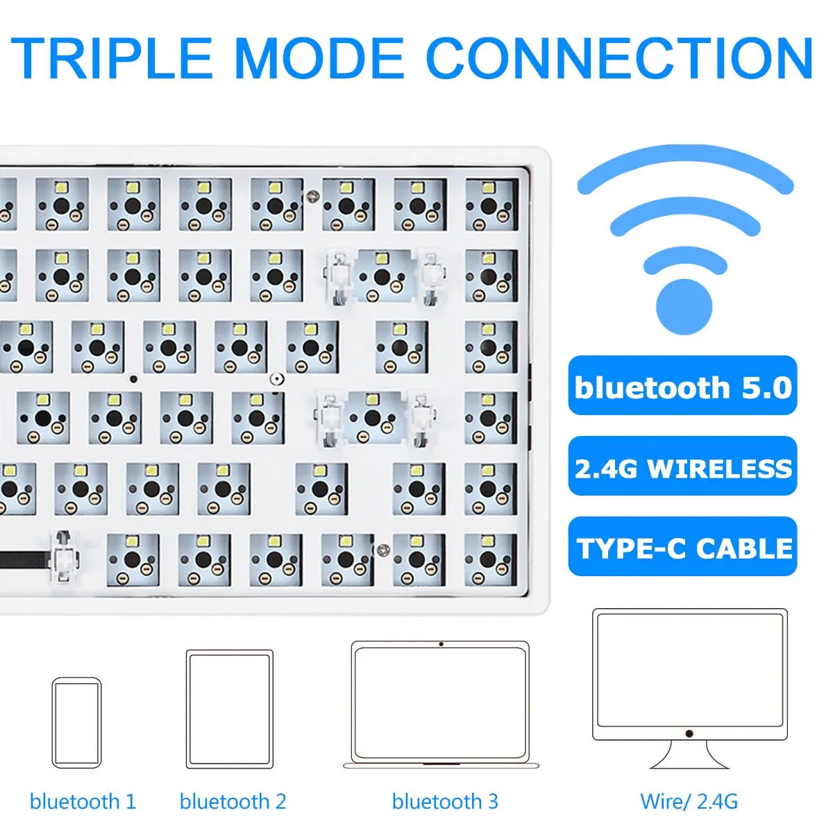 Feker JJK84 84 Keys bluetooth 5.0/ Type-C USB-C/ 2.4Ghz Triple Mode Hotswap Keyboard DIY Kit for Mechanical Keyboard Computer
Feker JJK84 84 Keys bluetooth 5.0/ Type-C USB-C/ 2.4Ghz Triple Mode Hotswap Keyboard DIY Kit for Mechanical Keyboard Computer