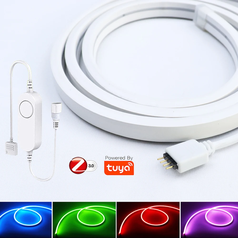 Tuya Zigbee 3.0 Neon LED Strip 12V 1m 2m 3m 4m 5m RGB Color Changing Dimmable Light Power Full KIT for Alexa H-ue SmartThings
Tuya Zigbee 3.0 Neon LED Strip 12V 1m 2m 3m 4m 5m RGB Color Changing Dimmable Light Power Full KIT for Alexa H-ue SmartThings
