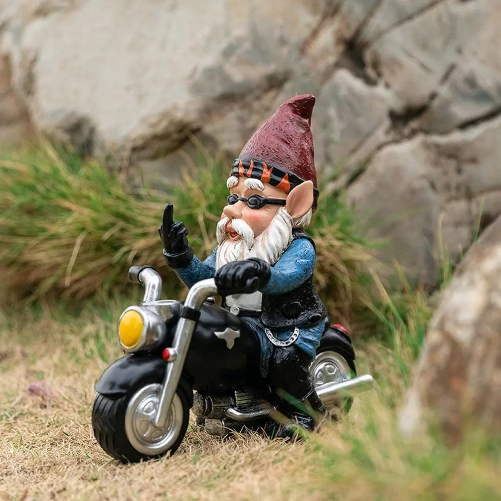 Resin Dwarf Statue Motorcycle Riding Funny Gnome Decoration Outdoor Yard Lawn Garden Gnome Statue Dwarf Figurine Home Ornaments
Resin Dwarf Statue Motorcycle Riding Funny Gnome Decoration Outdoor Yard Lawn Garden Gnome Statue Dwarf Figurine Home Ornaments