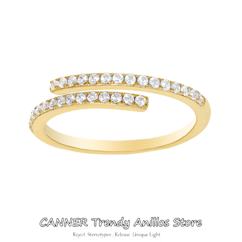 CANNER 750 14K 10K 18K Sold K Gold Opening Rings for Women Mini Diamond Rings Wedding Diamond Band Engagement Bride Fine Jewelry
CANNER 750 14K 10K 18K Sold K Gold Opening Rings for Women Mini Diamond Rings Wedding Diamond Band Engagement Bride Fine Jewelry