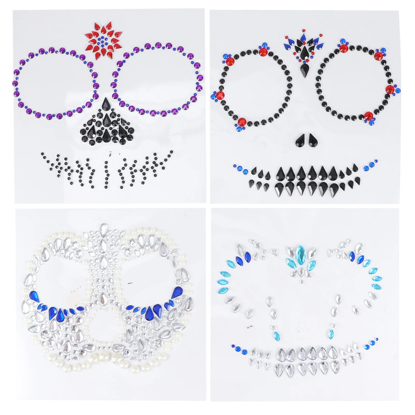 4 Pcs Halloween Acrylic Drill Tattoo Sticker Face Diamonds Body Tattoos Stickers Scary Rhinestones Kids Adult Fake Jewelry
4 Pcs Halloween Acrylic Drill Tattoo Sticker Face Diamonds Body Tattoos Stickers Scary Rhinestones Kids Adult Fake Jewelry